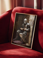 Die gerüstete Badezimmerpause Kunstdruck von Varemora