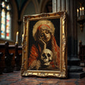 Santa Muerte im Schatten als gerahmtes Wohnbeispiel; Rahmen nicht enthalten