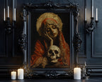 Santa Muerte im Schatten als gerahmtes Wohnbeispiel; Rahmen nicht enthalten