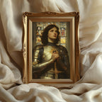 Jeanne d’Arc im Licht der Kathedrale als gerahmtes Wohnbeispiel; Rahmen nicht enthalten