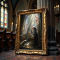 Die heilige Teresa im Gebet als gerahmtes Wohnbeispiel; Rahmen nicht enthalten