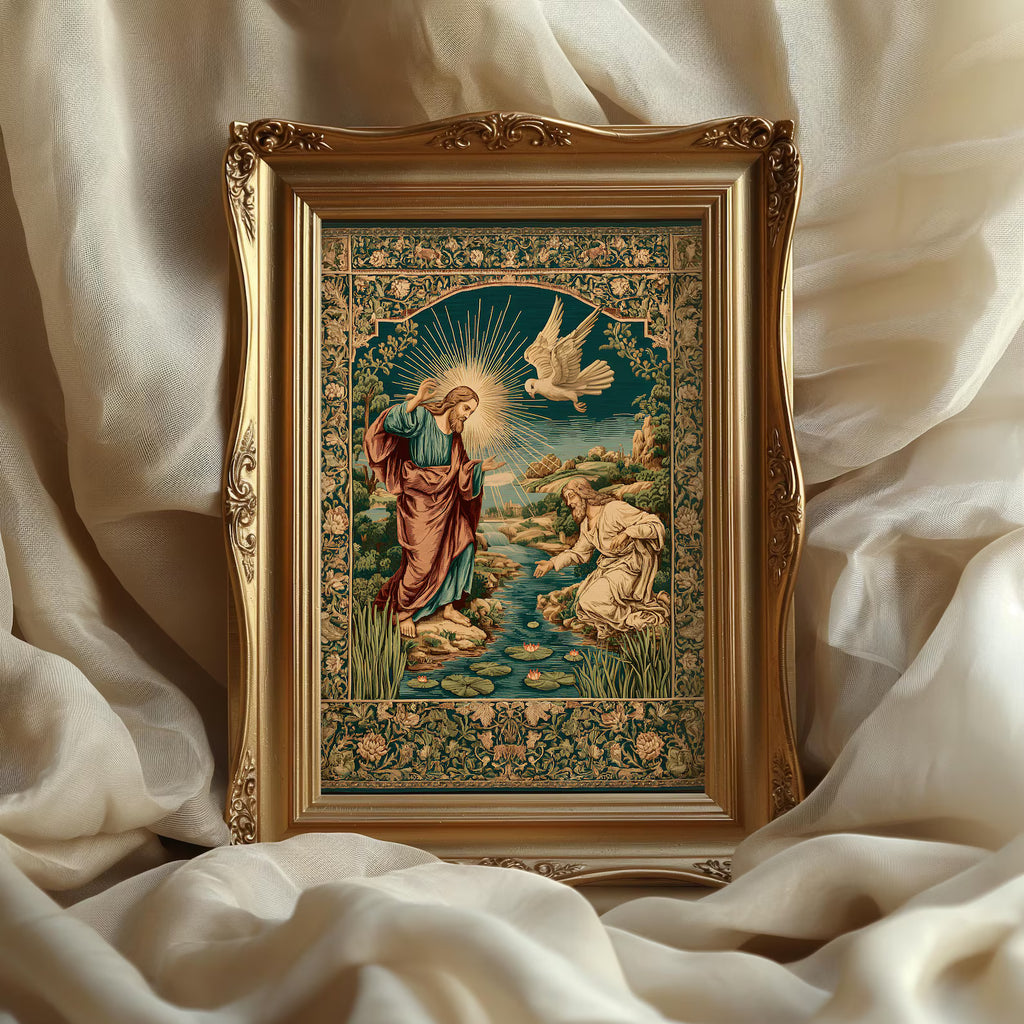 Die Taufe Christi als gerahmtes Wohnbeispiel; Rahmen nicht enthalten
