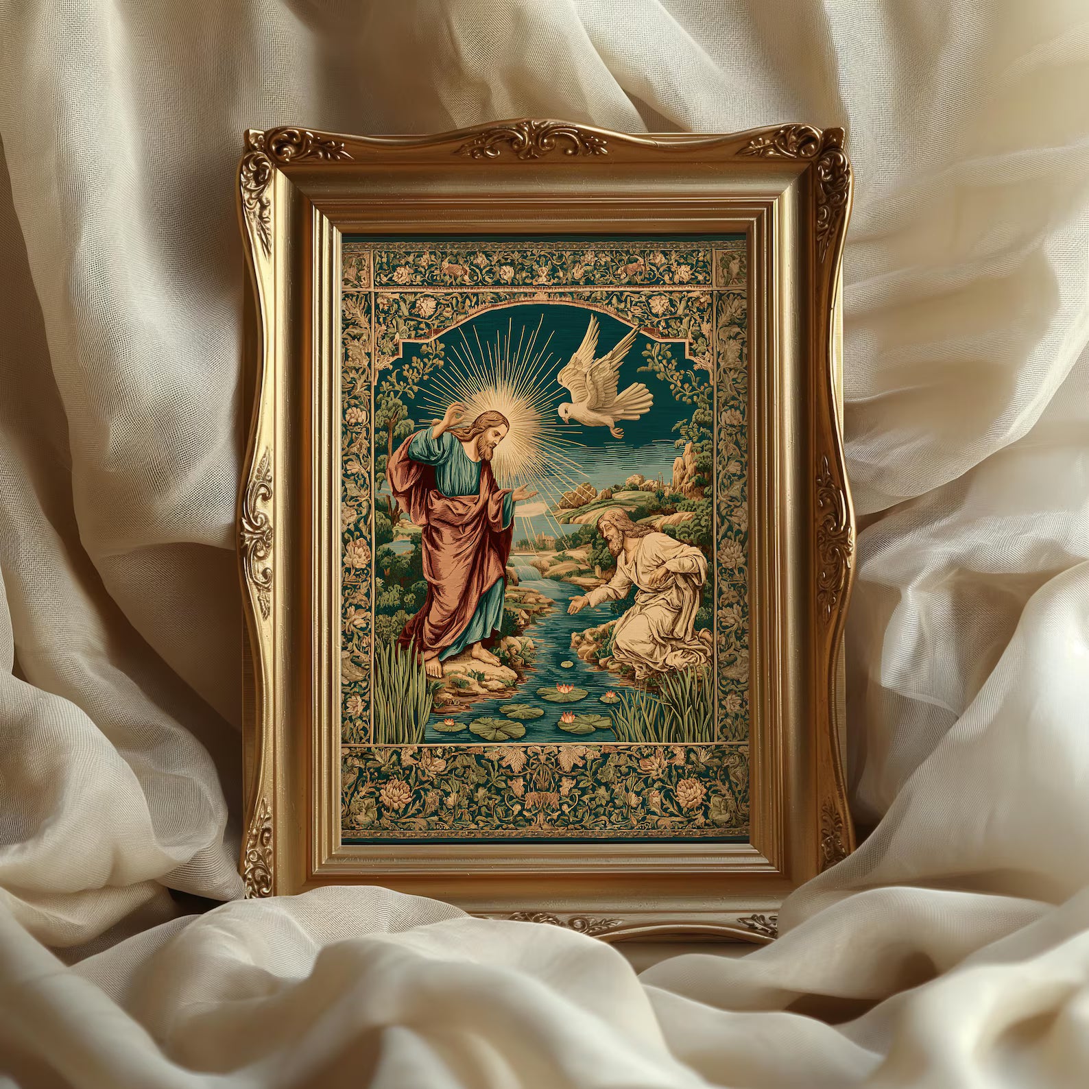 Die Taufe Christi als gerahmtes Wohnbeispiel; Rahmen nicht enthalten