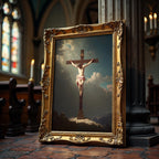 Christus am Kreuz als gerahmtes Wohnbeispiel; Rahmen nicht enthalten