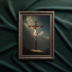 Christus am Kreuz als gerahmtes Wohnbeispiel; Rahmen nicht enthalten