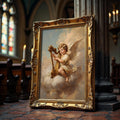 Renaissance-Cherub als gerahmtes Wohnbeispiel; Rahmen nicht enthalten