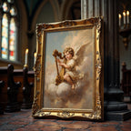 Renaissance-Cherub als gerahmtes Wohnbeispiel; Rahmen nicht enthalten