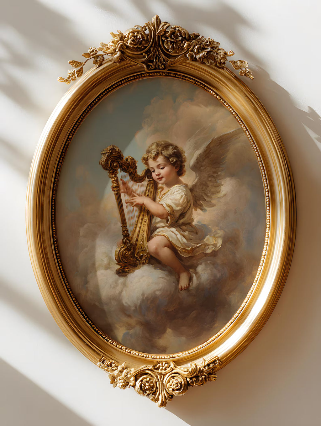 Renaissance-Cherub als gerahmtes Wohnbeispiel; Rahmen nicht enthalten