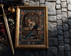 Jeanne d’Arc kniend im Gebet als gerahmtes Wohnbeispiel; Rahmen nicht enthalten