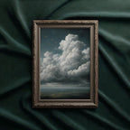 Wolken über stiller Landschaft Kunstdruck von Varemora