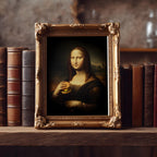 Mona Lisas Burger als gerahmtes Wohnbeispiel; Rahmen nicht enthalten