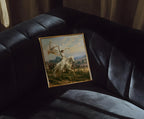 Joan of Arc — Patron Saint art print shown in a styled frame mockup; frame not included
